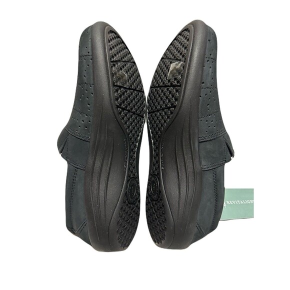 NEW Revitalign Womens Sz 5.5 Ridgeway Picasso Black Leather Slip On Comfort Shoe - Picture 5 of 11